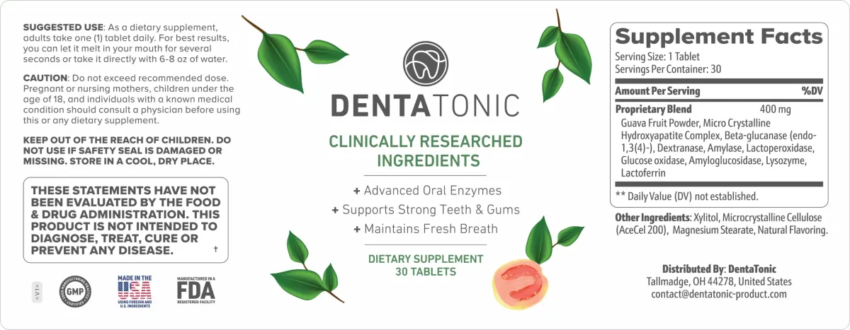 DentaTonic-supplement-facts